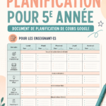 Modèle de plan de cours pour enseignants, conçu pour optimiser la préparation des leçons