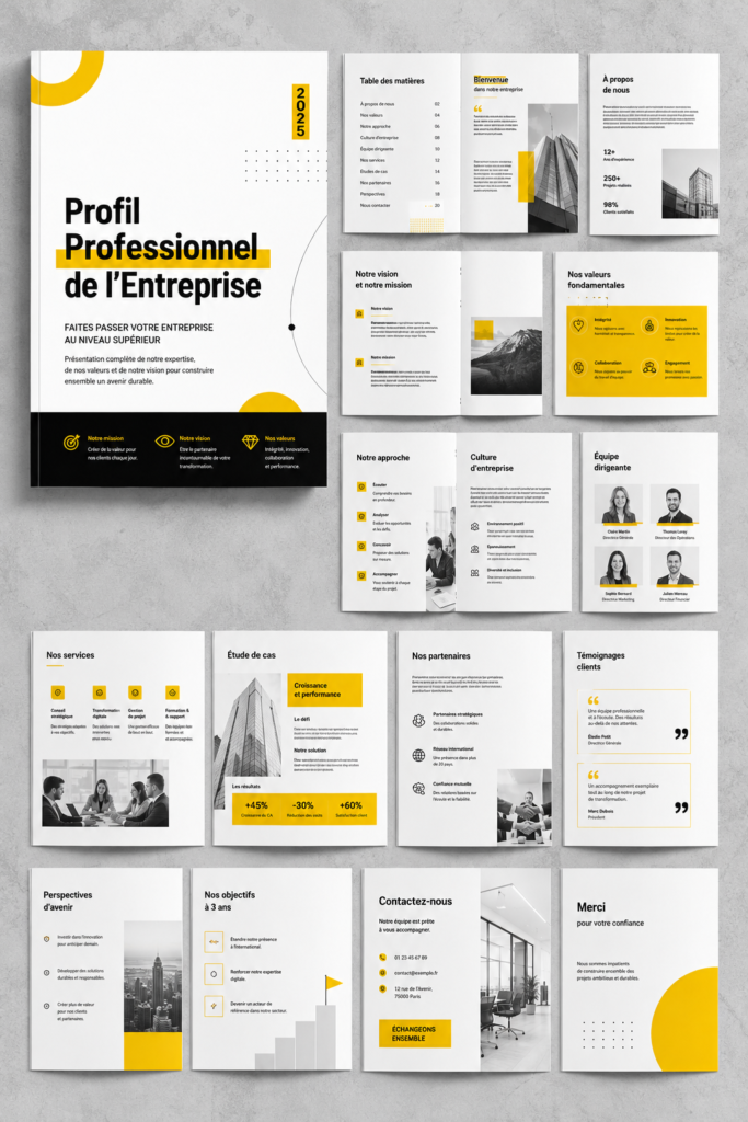 Modèles de présentations professionnelles pour entreprises modernes.