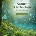 Image illustrant l'harmonie entre la technologie moderne et la nature verdoyante.