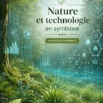 Image illustrant l'harmonie entre la technologie moderne et la nature verdoyante.