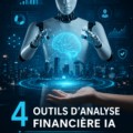 Un ordinateur portable affichant un logiciel d'analyse financière IA