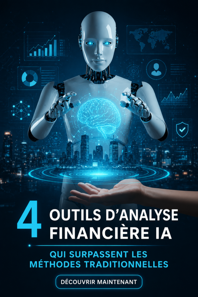 Un ordinateur portable affichant un logiciel d'analyse financière IA