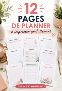 Exemple de pages de planning imprimables élégantes et fonctionnelles