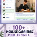 Capture d'écran d'un joueur utilisant des mods de carrière dans Sims 4