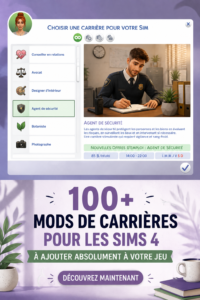Capture d'écran d'un joueur utilisant des mods de carrière dans Sims 4