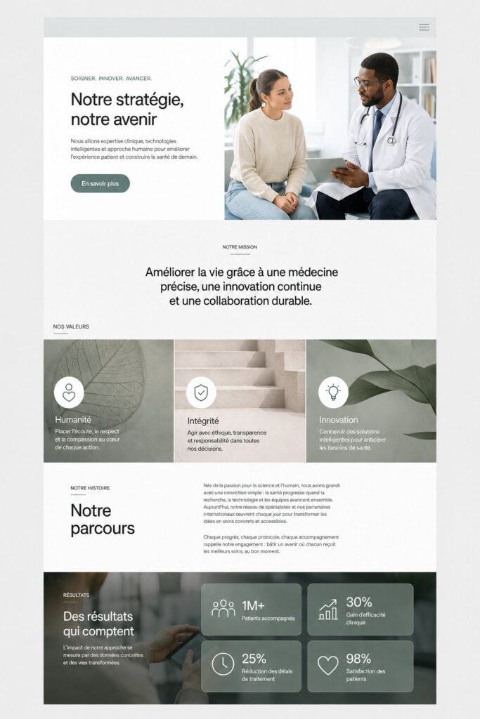 Template Ondex pour un site santé minimaliste et moderne