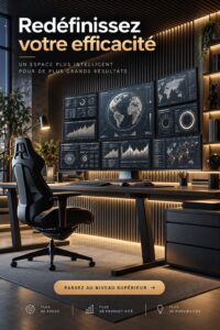 Bureau moderne avec des outils high-tech pour améliorer la productivité