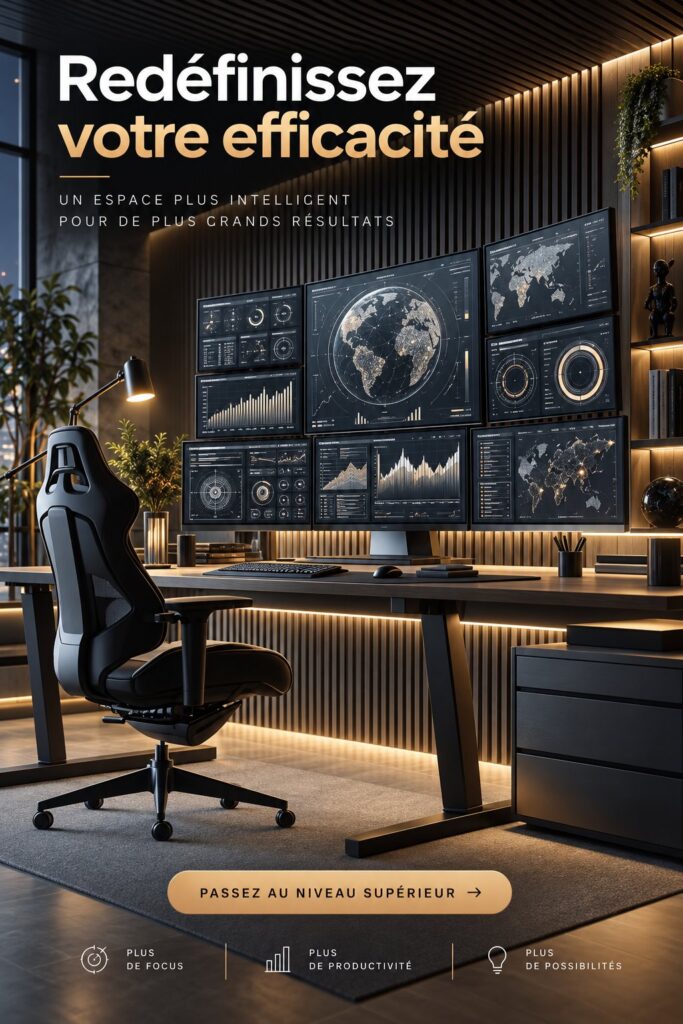 Bureau moderne avec des outils high-tech pour améliorer la productivité