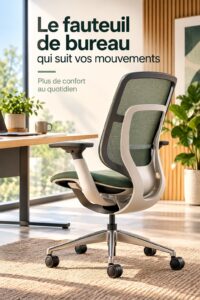 Chaise de bureau ergonomique Steelcase Karman dans un bureau moderne