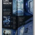Une capture d'écran de Core Magazine montrant des créations artistiques numériques.