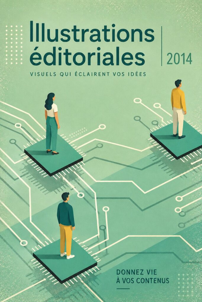 Illustration éditoriale de Davide Bonazzi montrant sa créativité et son style unique.