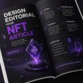 Création artistique numérique représentant des designs NFT variés