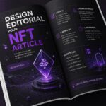 Création artistique numérique représentant des designs NFT variés
