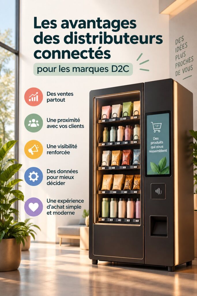 Distributeur automatique intelligent avec interface moderne pour les ventes directes aux consommateurs
