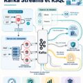 Image illustrant un écosystème de microservices avec Kafka Streams, mettant en avant la productivité et l'innovation technologique.
