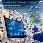 Écran tactile avancé dans un environnement de bureau moderne.