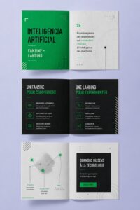 Femme utilisant un outil d'intelligence artificielle pour créer un fanzine