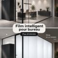 Un bureau moderne avec du film intelligent sur les fenêtres