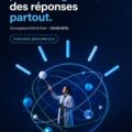 Une femme utilisant un ordinateur avec des outils d'IA d'IBM.