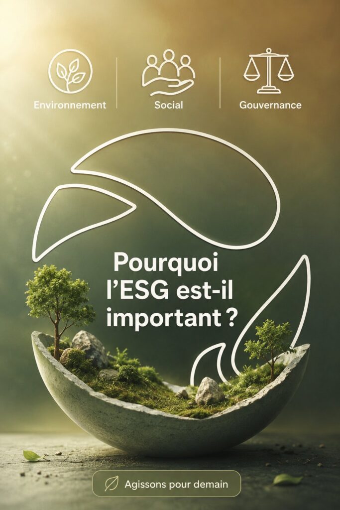 Illustration représentant l'importance de l'ESG dans une entreprise moderne.