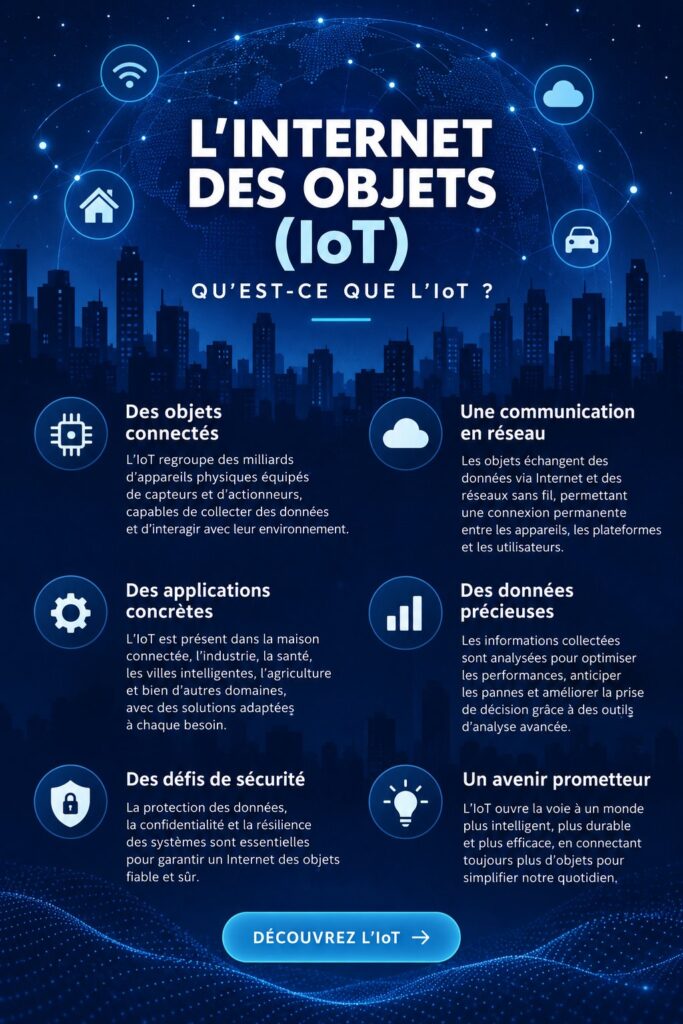 Illustration représentant des objets connectés dans un environnement domestique