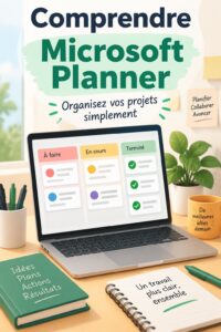 Capture d'écran de Microsoft Planner montrant un tableau de gestion de projets