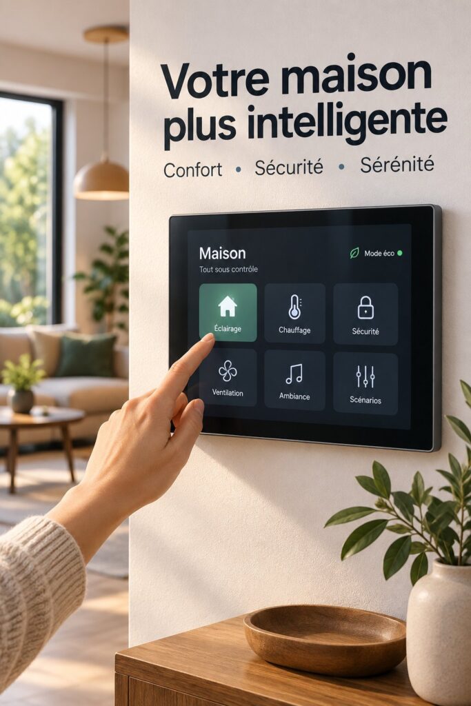 Panneau intelligent Weilin D installé dans une maison moderne