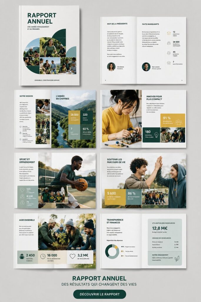 Création d'un rapport annuel visuellement attrayant