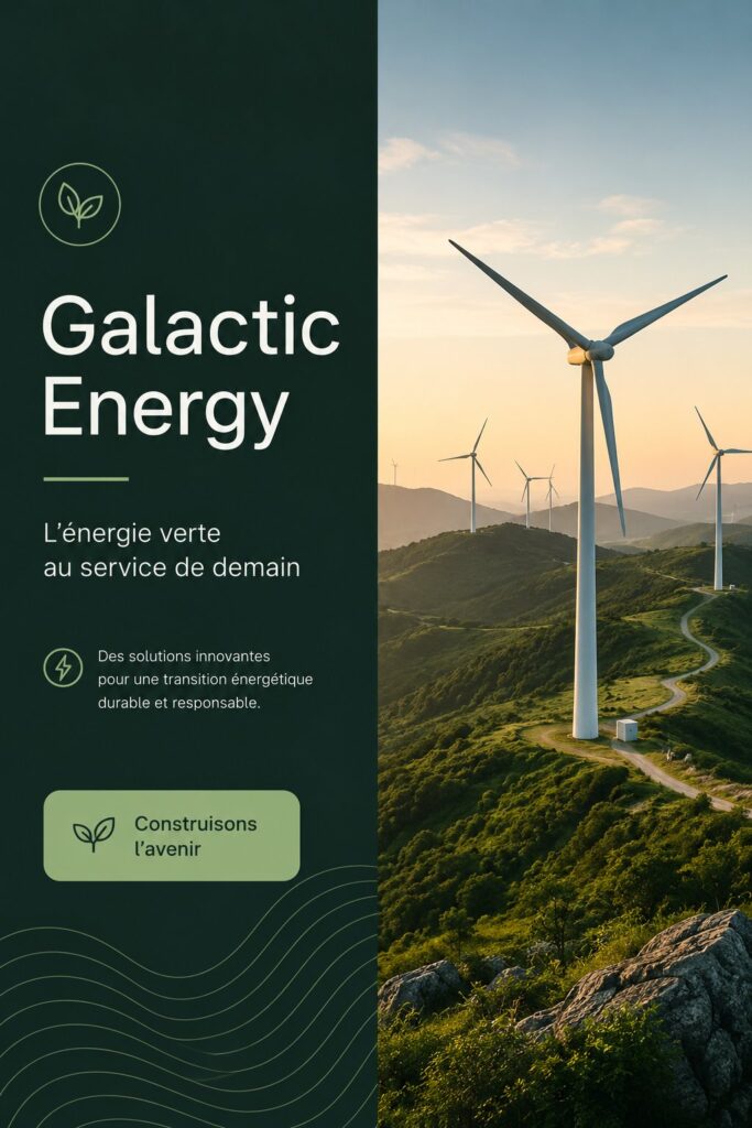 Illustration d'un concept énergétique inspiré de l'univers galactique avec des couleurs vives et des étoiles.