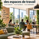 Un espace de travail moderne et lumineux avec du mobilier ergonomique et des decorations personnelles.