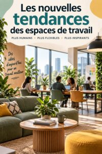 Un espace de travail moderne et lumineux avec du mobilier ergonomique et des decorations personnelles.