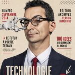 Couverture de l'édition numérique de septembre 2014 de WIRED, illustrant des thèmes de technologie et de culture moderne.