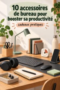 Collection d'accessoires de bureau pour maximiser la productivité.