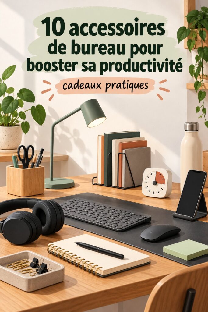 Collection d'accessoires de bureau pour maximiser la productivité.