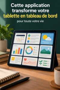 Capture d'écran d'une application d'organisation sur iPad