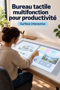 Bureau multi-touch moderne pour un espace de travail collaboratif