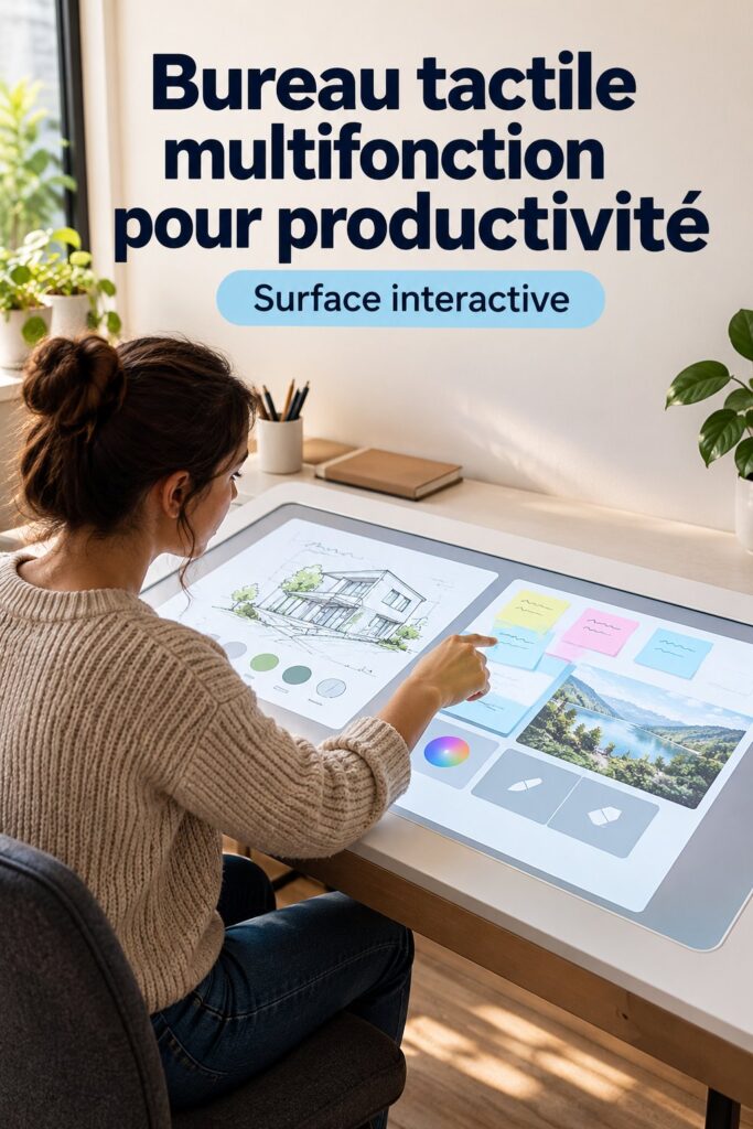Bureau multi-touch moderne pour un espace de travail collaboratif