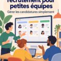 Femme assise à un bureau à domicile, souriante et concentrée sur son travail en télétravail.