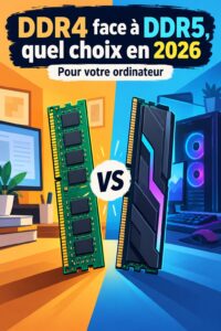 Image d'une carte mère intégrant DDR4 et DDR5, illustrant la compétition entre les deux technologies.