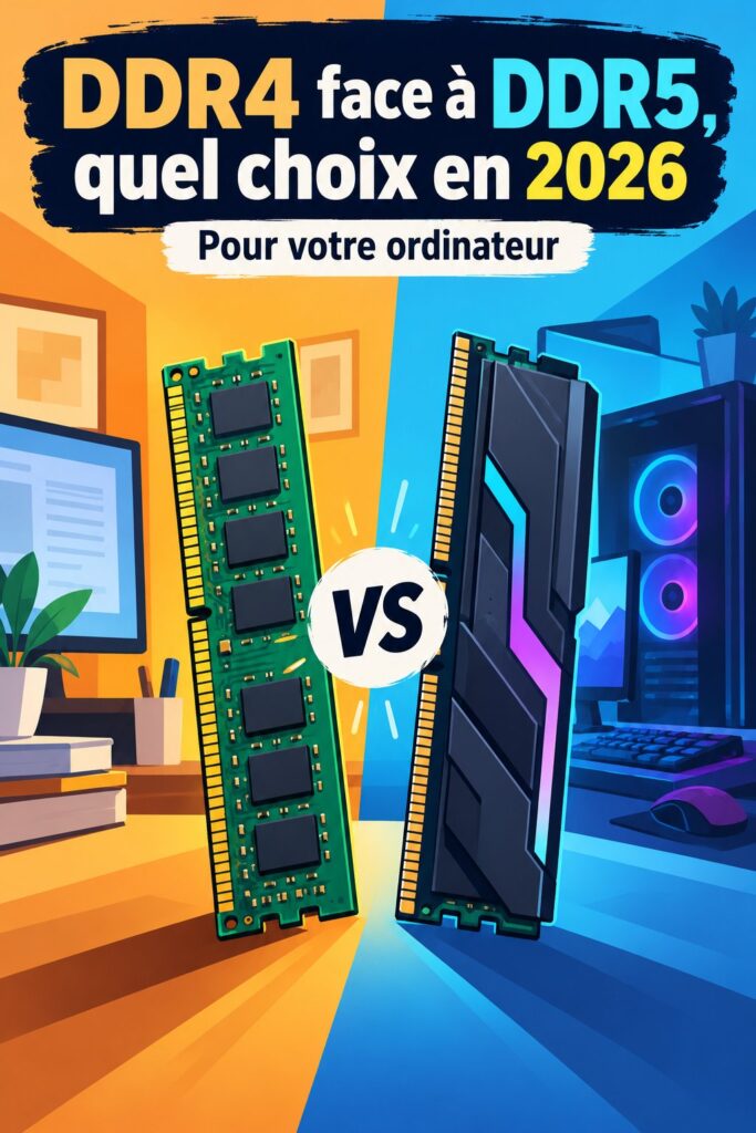 Image d'une carte mère intégrant DDR4 et DDR5, illustrant la compétition entre les deux technologies.