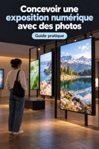 Concept de design d'exposition numérique avec des écrans interactifs