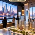 Vue panoramique de Hudson Yards, un centre d'expérience culturel à New York.