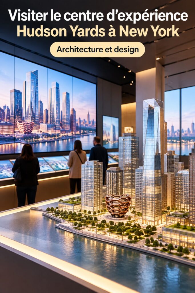 Vue panoramique de Hudson Yards, un centre d'expérience culturel à New York.
