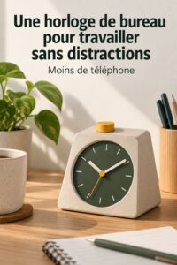Une horloge intelligente moderne sur un bureau de travail