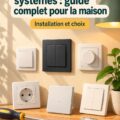 Vue d'un mur avec différents types d'interrupteurs modernes dans une maison.