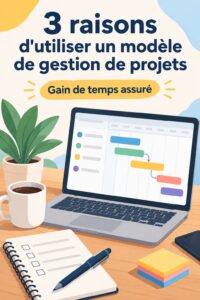 Image d'une femme utilisant un modèle SharePoint sur son ordinateur pour gérer un projet.