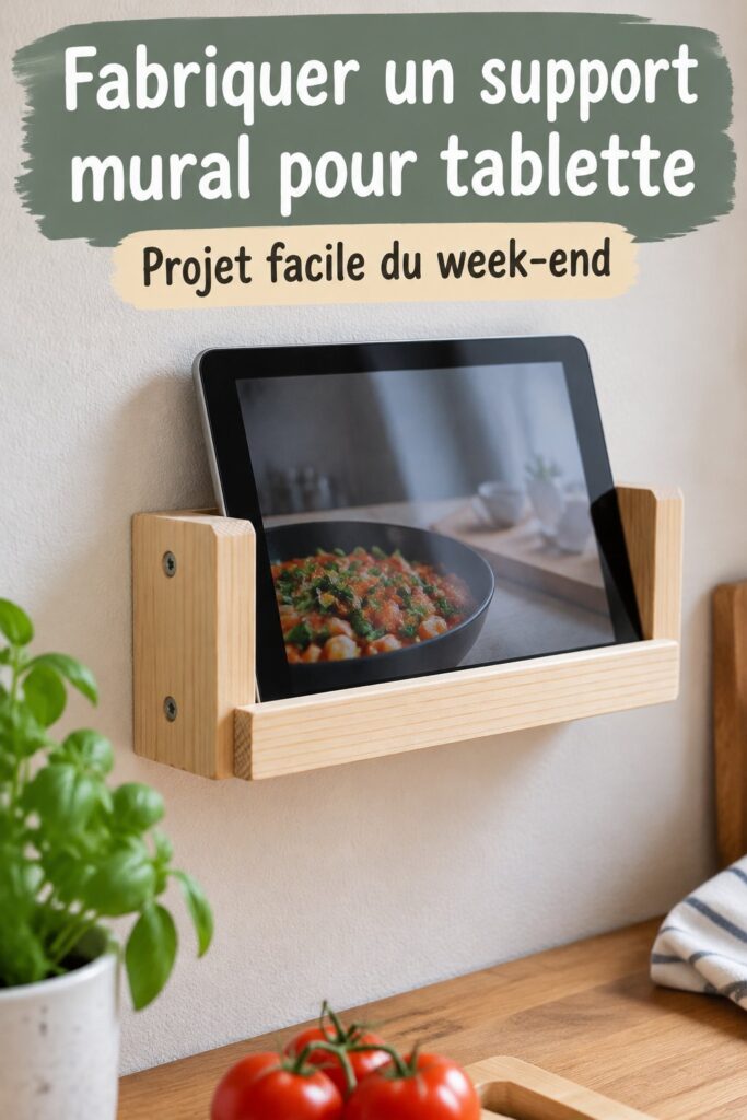 Montage mural d'un iPad Mini, élégant et pratique, dans un intérieur moderne.