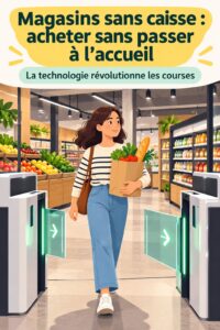 Vue extérieure d'un magasin Amazon sans caissier avec des clients à l'intérieur