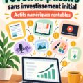 Femme heureuse utilisant son ordinateur pour générer des revenus passifs en ligne.