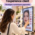 Personne explorant les innovations technologiques de Sephora en magasin, représentant l'interaction digitale et la cosmétique